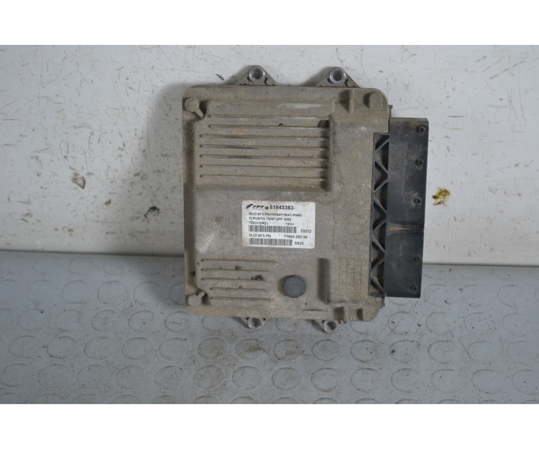 Centralina ECU Fiat Grande Punto dal 2005 al 2018 Cod 51843363  1657270519443