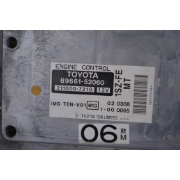 Centralina ECU Toyota Yaris 1.0 dal 1999 al 2005 Cod 89661-52060  1662563051166