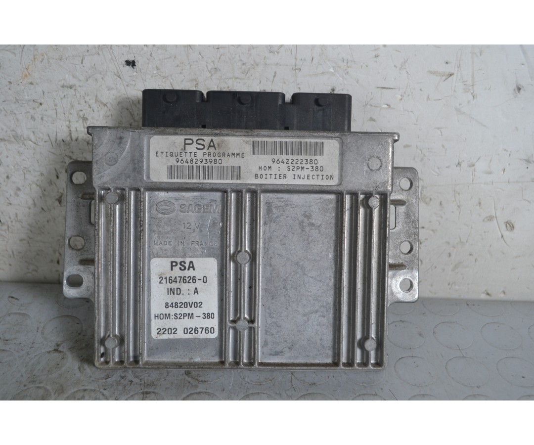 Centralina ECU Citroen C3 Dal 2002 al 2009 Cod 9642222380  1664175330509