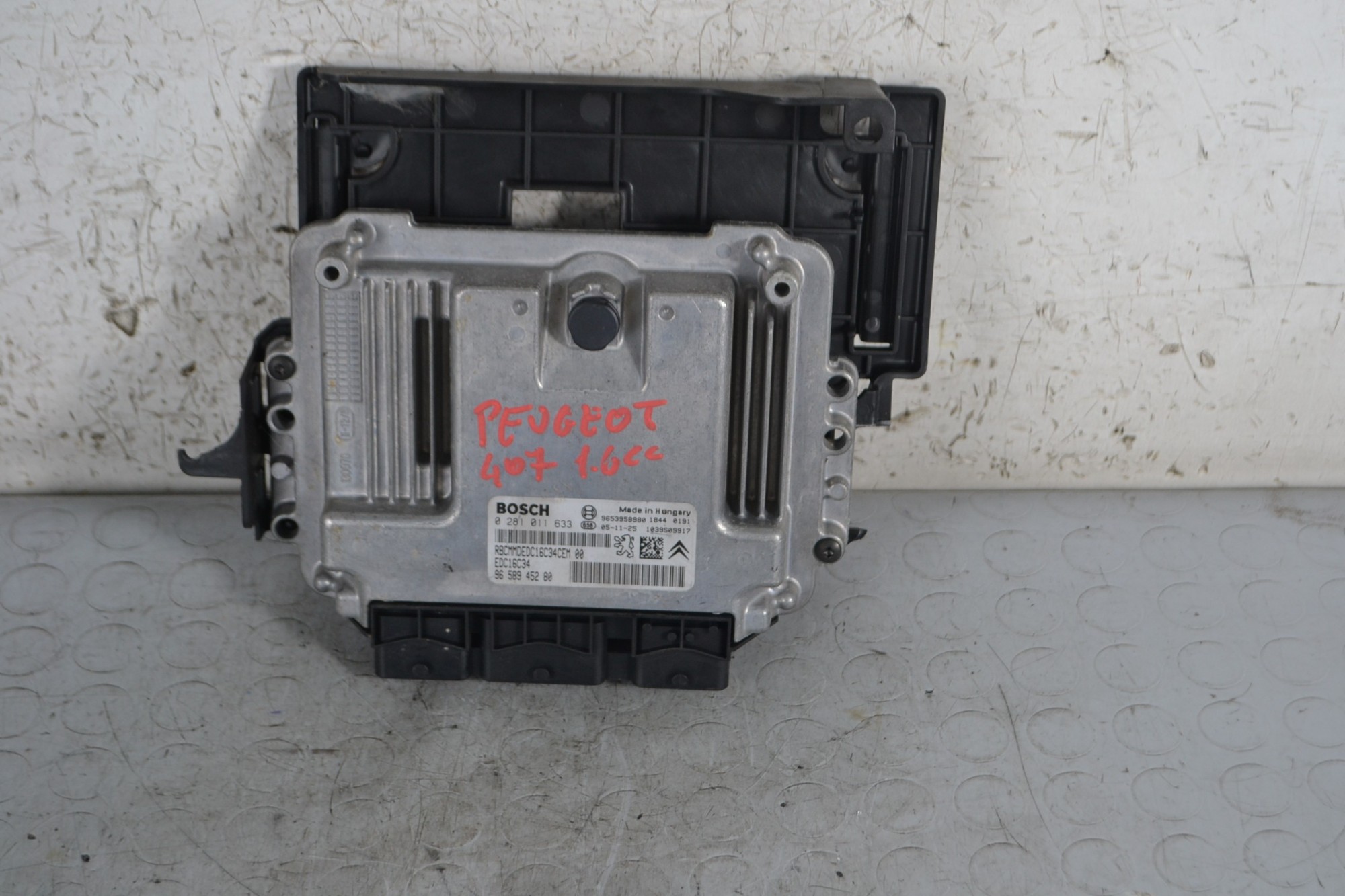 Centralina ECU Peugeot 407 1.6 HDi dal 2004 al 2011 Cod 9658945280  1671530671139