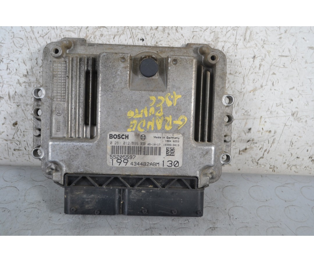 Centralina ECU Fiat Grande Punto 1.9 D Dal 2005 al 2018 Cod 55205597/ 0281012899  1673882704510