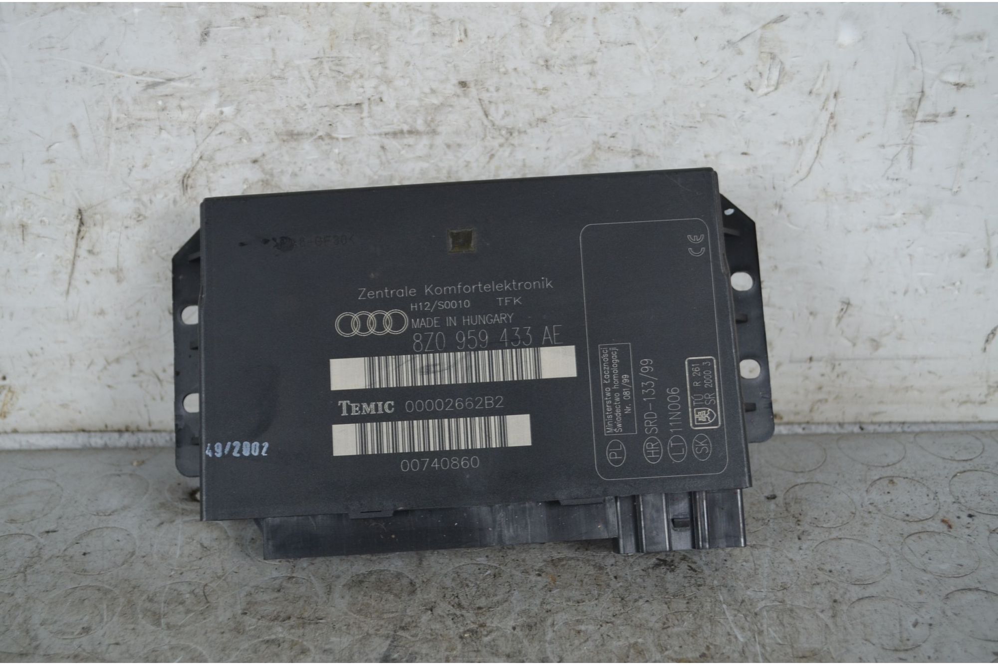 Centralina Comfort Audi A2 Dal 1999 al 2005 Cod 8Z0959433AE  1737018055362