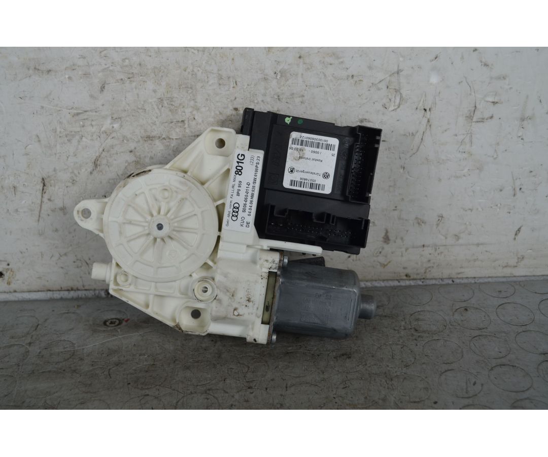 Motorino Alzavetro Anteriore SX Audi A3 8P Dal 2003 al 2013 Cod 8P0959801G  1738055680203